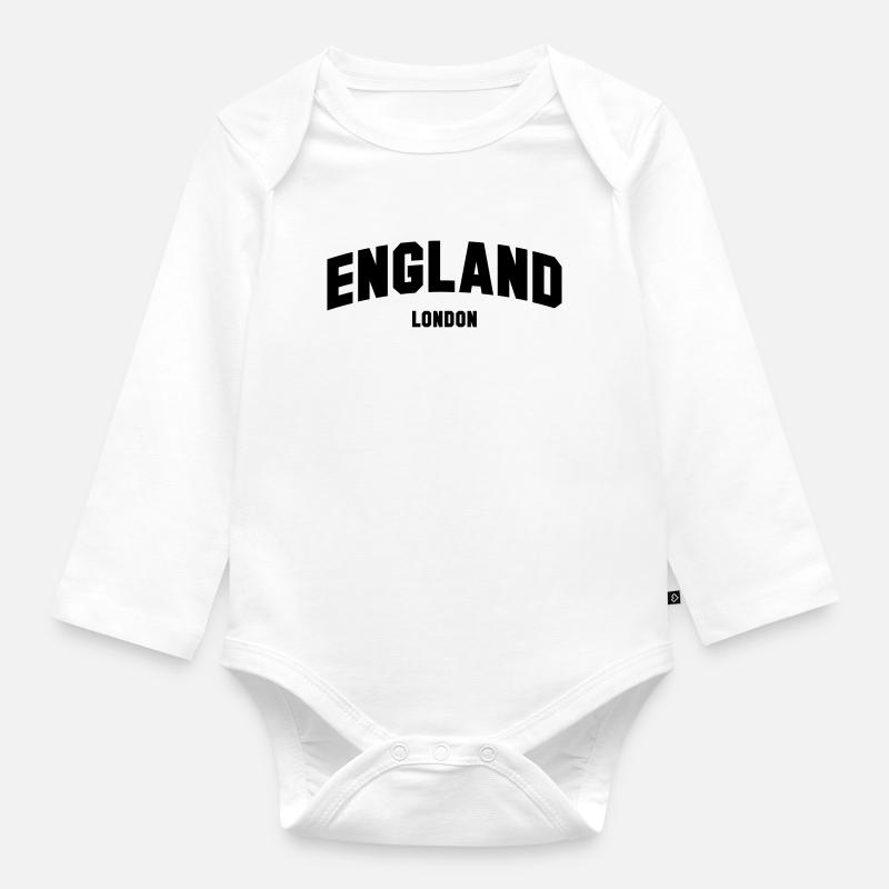 LONDRES Angleterre - Body Bébé bio manches longues - blanc
