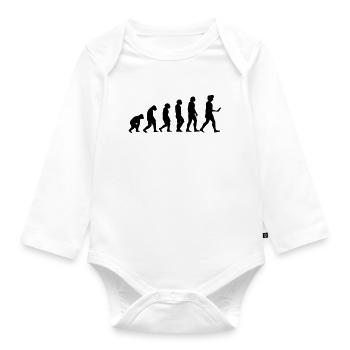evolution men smartphone evolución ape - Body Bébé bio manches longues - blanc - Devant