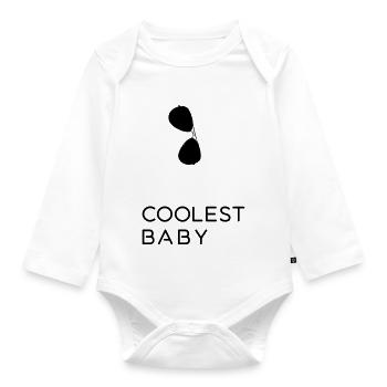 Coolest Baby - Vater und Sohn Partnerlook Shirts - Baby Bio-Langarm-Body - Weiß - Vorne