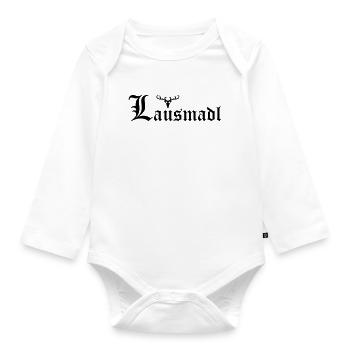 Lausmadl mit Hirsch - Baby Bio-Langarm-Body - Weiß - Vorne