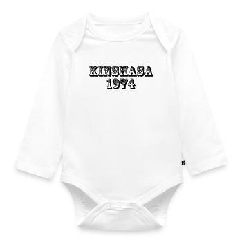 Kinshasa 1974 - Baby Bio-Langarm-Body - Weiß - Vorne