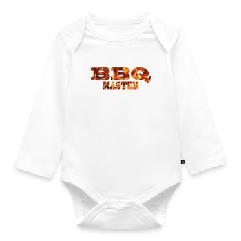 BBQ Master Griller Grill Master Gift - Organic Longsleeve Baby Bodysuit - white - Front