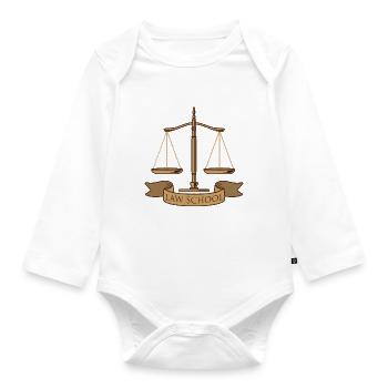 Law School Survivor Gift - Organic Longsleeve Baby Bodysuit - white - Front