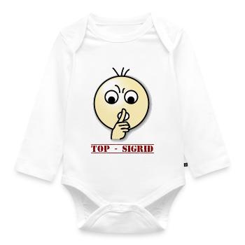 TOP Sigrid - Baby Bio-Langarm-Body - Weiß - Vorne