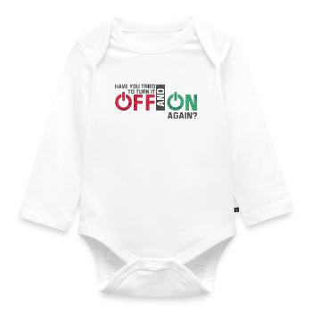 Nerd Geek Computer Scientist Gift Drôle - Body Bébé bio manches longues - blanc - Devant