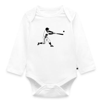 baseballer - Body Bébé bio manches longues - blanc - Devant