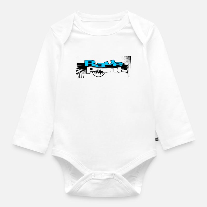 Techno - Baby Bio-Langarm-Body - Weiß