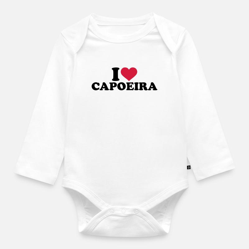 Capoeira - Body Bébé bio manches longues - blanc