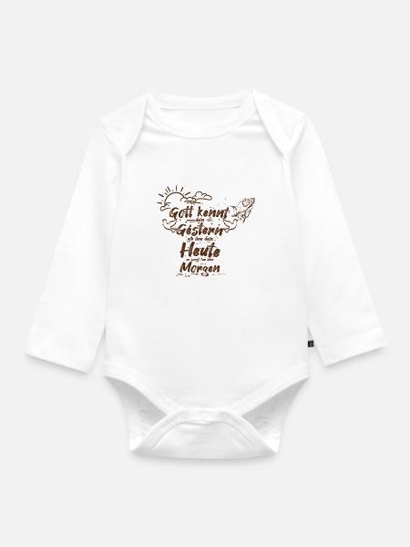 Bibelverse - Christlich - Jesus - Baby Bio-Langarm-Body - Weiß