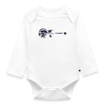 Tee shirt rock - Body Bébé bio manches longues - blanc - Devant