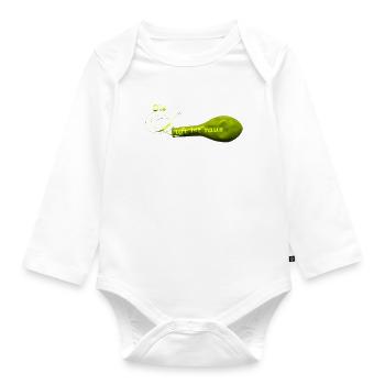 Die Luft ist raus.... - Baby Bio-Langarm-Body - Weiß - Vorne