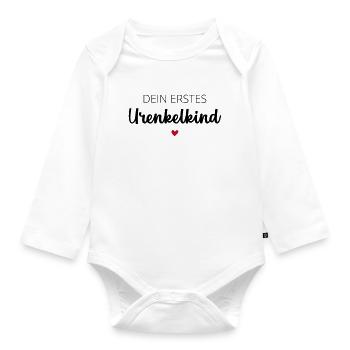 Dein erstes Urenkelkind - Baby Bio-Langarm-Body - Weiß - Vorne