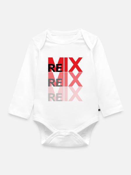 REMIX - Baby Bio-Langarm-Body - Weiß