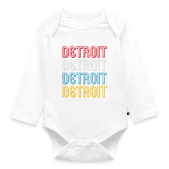 Detroit - Baby Bio-Langarm-Body - Weiß - Vorne