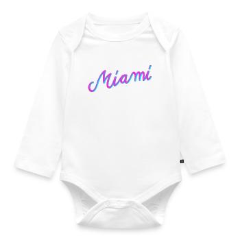 Miami - Baby Bio-Langarm-Body - Weiß - Vorne