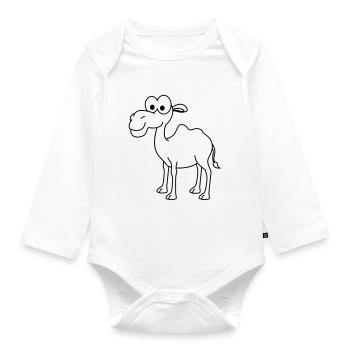 Camel Comic - Body Bébé bio manches longues - blanc - Devant
