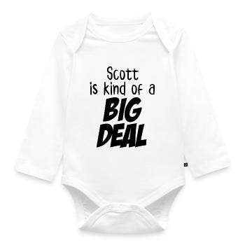Scott ist irgendwie eine große Sache - Baby Bio-Langarm-Body - Weiß - Vorne