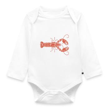 Crawfish Queen Funny Seafood Crayfish - Baby Bio-Langarm-Body - Weiß - Vorne