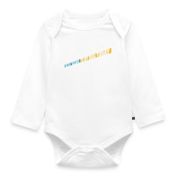 only talking to dog - Organic Longsleeve Baby Bodysuit - white - Front