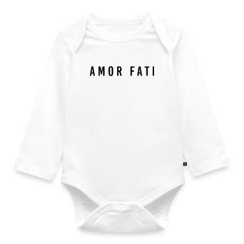 Amor Fati - Organic Longsleeve Baby Bodysuit - white - Front