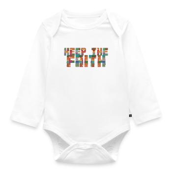 Keep the Faith - Northern Soul - Organic Longsleeve Baby Bodysuit - white - Front