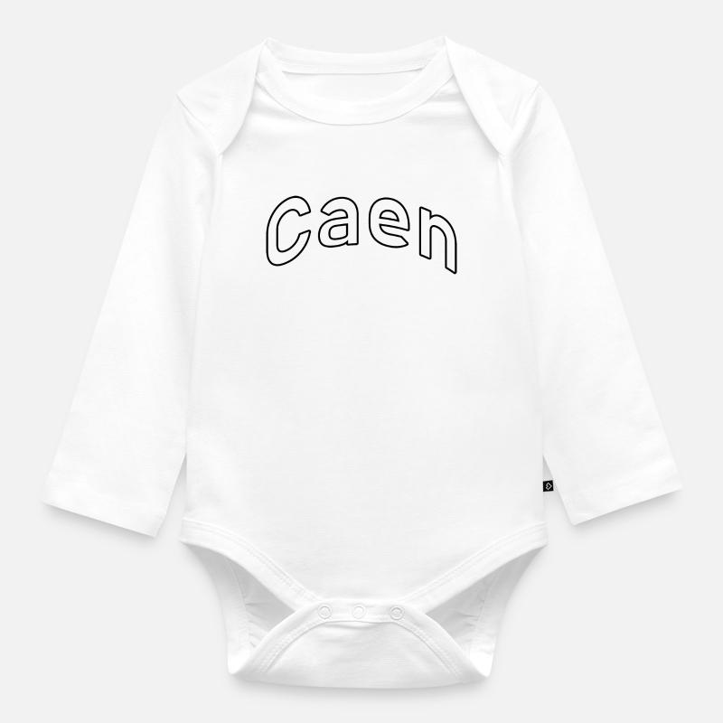Caen - Body Bébé bio manches longues - blanc