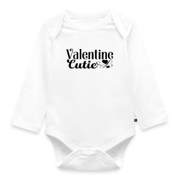 Valentine Cutie - Organic Longsleeve Baby Bodysuit - white - Front