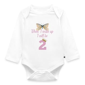 When i wake up i will be 2 - Baby Bio-Langarm-Body - Weiß - Vorne