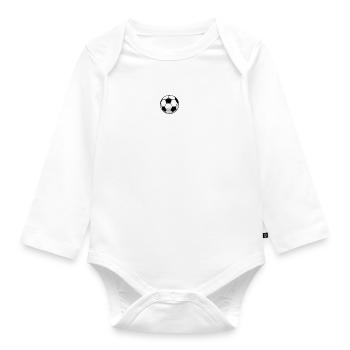 football makes me happy - Baby Bio-Langarm-Body - Weiß - Vorne