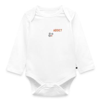 Petanque addict - Organic Longsleeve Baby Bodysuit - white - Front