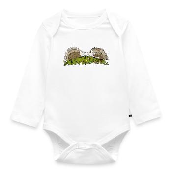 Igel - Baby Bio-Langarm-Body - Weiß - Vorne
