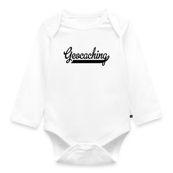 Geocaching - Baby Bio-Langarm-Body - Weiß - Vorne