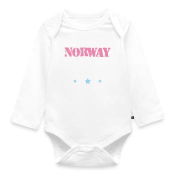 Norway 2023 - Baby Bio-Langarm-Body - Weiß - Vorne