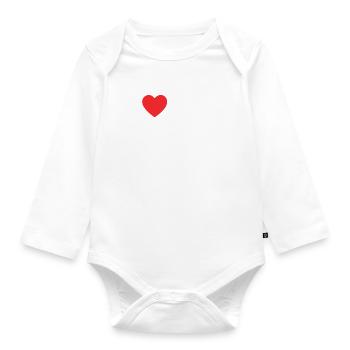 I Love My Dad - Organic Longsleeve Baby Bodysuit - white - Front