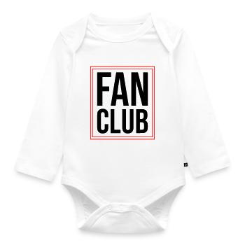Fan Club - Baby Bio-Langarm-Body - Weiß - Vorne