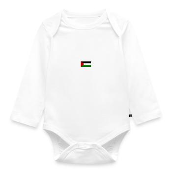 Long live palestine - Organic Longsleeve Baby Bodysuit - white - Front