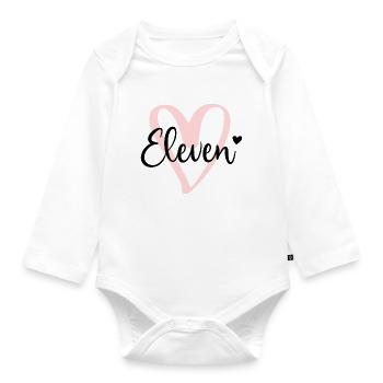 11th Birthday 11 Years Old Hello Eleven Est 2012 - Baby Bio-Langarm-Body - Weiß - Vorne