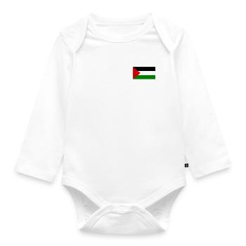 Free palestine - Body Bébé bio manches longues - blanc - Devant