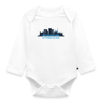 BE MARSEILLAISE - Body Bébé bio manches longues - blanc - Devant
