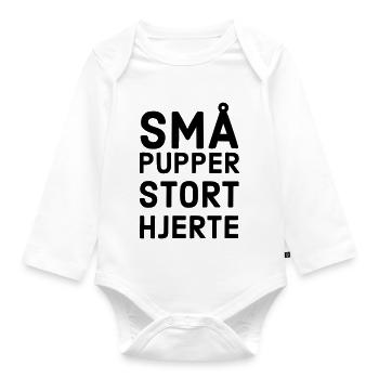 Petits seins grand coeur - Body Bébé bio manches longues - blanc - Devant