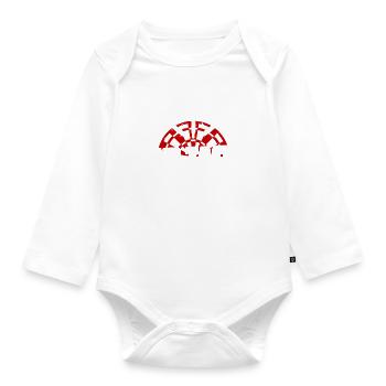 Drôle de fléchette disant jeu de fléchettes cadeau - Body Bébé bio manches longues - blanc - Devant