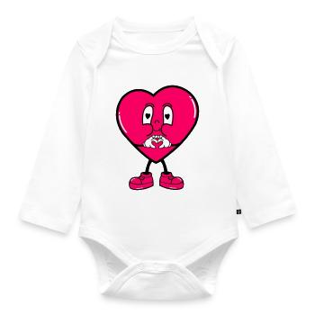 Coeur MR - Body Bébé bio manches longues - blanc - Devant