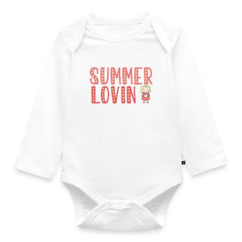 Summer lovin - Baby Bio-Langarm-Body - Weiß - Vorne