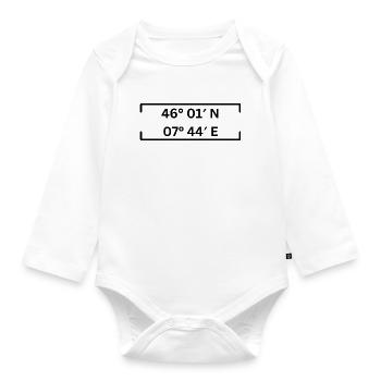 Coordinates Zermatt Minimalist - Organic Longsleeve Baby Bodysuit - white - Front