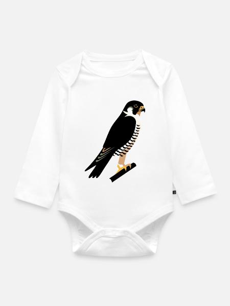 Wanderfalke - Baby Bio-Langarm-Body - Weiß