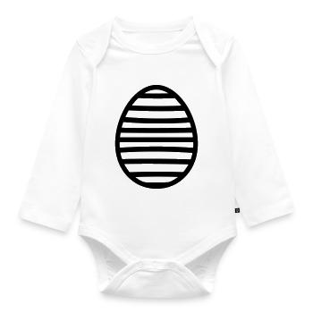 Easter Egg - Organic Longsleeve Baby Bodysuit - white - Front