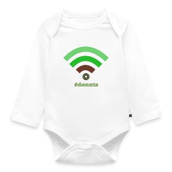 Wifi Donuts - Organic Longsleeve Baby Bodysuit - white - Front