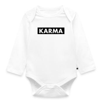 Karma - Baby Bio-Langarm-Body - Weiß - Vorne