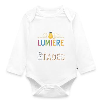 T'as pas la lumière à tous les étages - Body Bébé bio manches longues - blanc - Devant