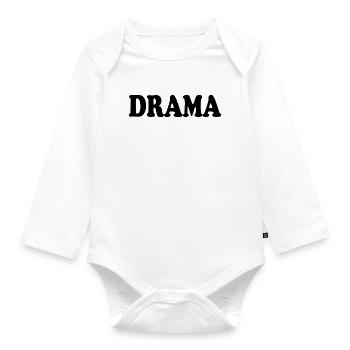 Drama - Organic Longsleeve Baby Bodysuit - white - Front